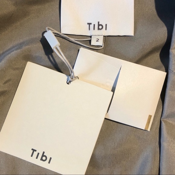 Tibi Button Iridescent Cream Colored Blazer Knit Cuffs NWT - Picture 12 of 13